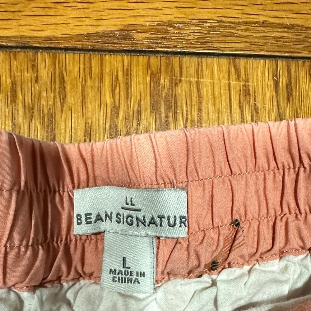 *L.L. BEAN* Pink Stretch Band Tie Waist Fly Fishing Lure Print Size Large - Picture 6 of 8